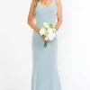 Show Me Your Mumu Bridesmaids Dresses Morgan Gown ~ Silver Sage Stretch Crepe