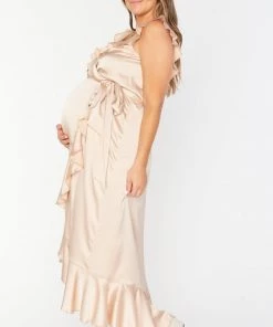 Show Me Your Mumu Samantha Ruffle Wrap Dress ~ Champagne Luxe Satin Dresses 43 Show Me Your Mumu Samantha Ruffle Wrap Dress ~ Champagne Luxe Satin Dresses