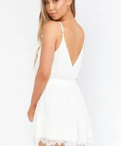 Show Me Your Mumu Olympia Romper ~ White Lace Rompers