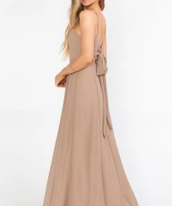 Show Me Your Mumu Lauren Tie Maxi Dress ~ Dune Chiffon