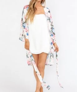 Show Me Your Mumu New Mu California Kimono ~ Sweet Floral Blues