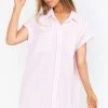 Show Me Your Mumu Martin Shirt Dress ~ Blush Stripe New Mu