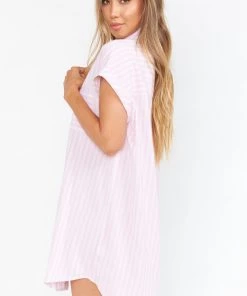 Show Me Your Mumu Martin Shirt Dress ~ Blush Stripe New Mu