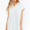 Show Me Your Mumu Martin Shirt Dress ~ Sage Stripe