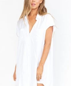 Show Me Your Mumu Martin Shirt Dress ~ White Stripe New Mu