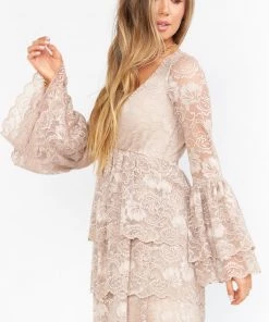 Show Me Your Mumu Chateau Dress ~ Fancy Floral Lace Champagne 10 Show Me Your Mumu Chateau Dress ~ Fancy Floral Lace Champagne