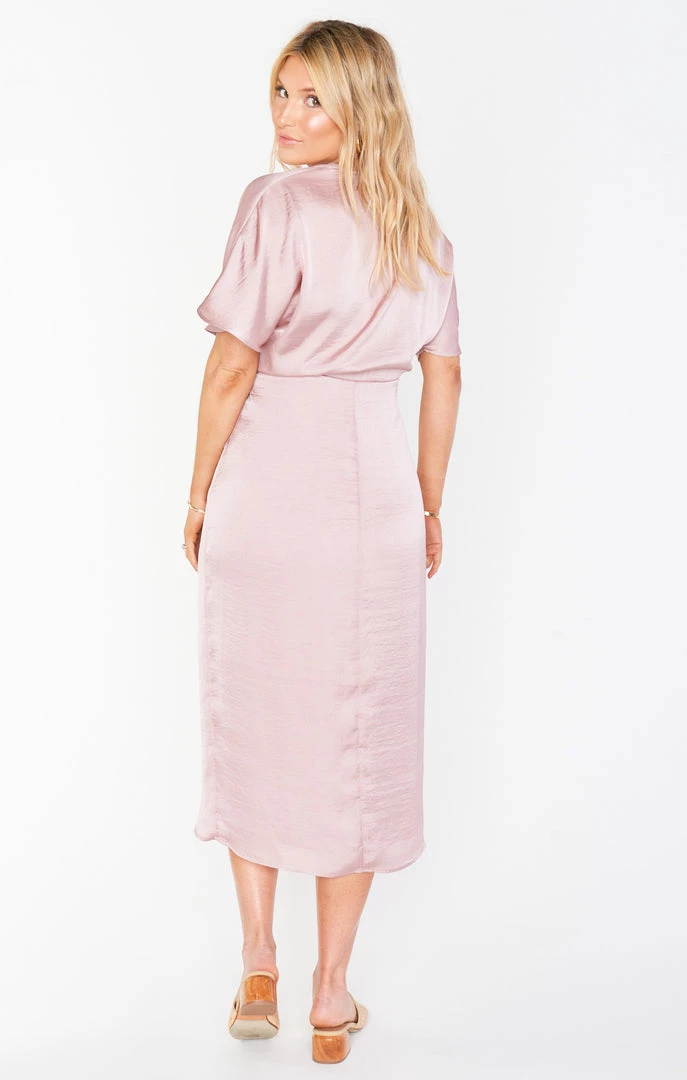 Show Me Your Mumu Kimora Wrap Dress ~ Mauve Silky Satin New Mu 10 Show Me Your Mumu Kimora Wrap Dress ~ Mauve Silky Satin New Mu