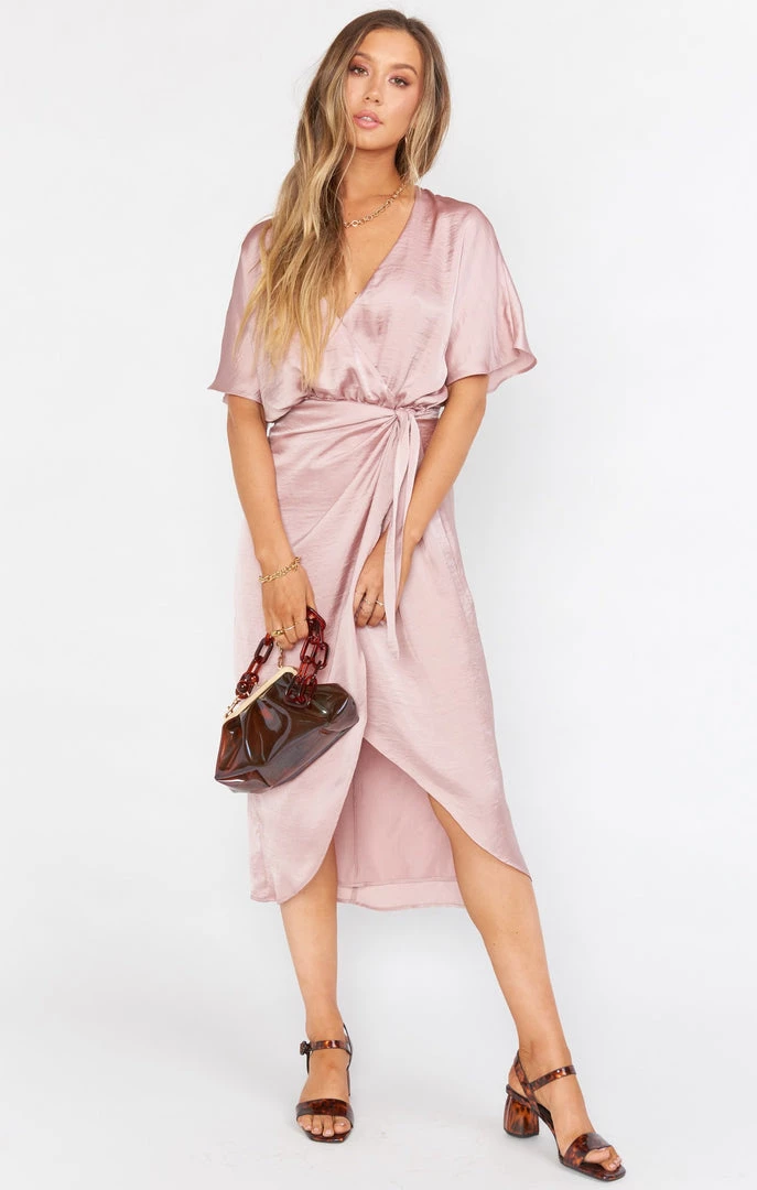 Show Me Your Mumu Kimora Wrap Dress ~ Mauve Silky Satin New Mu 4 Show Me Your Mumu Kimora Wrap Dress ~ Mauve Silky Satin New Mu