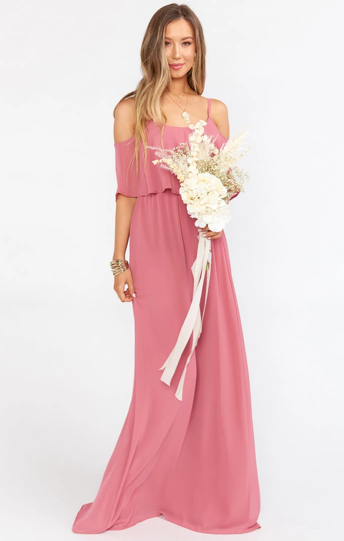 Show Me Your Mumu Caitlin Ruffle Maxi Dress ~ Sunset Rose Chiffon 3 Show Me Your Mumu Caitlin Ruffle Maxi Dress ~ Sunset Rose Chiffon