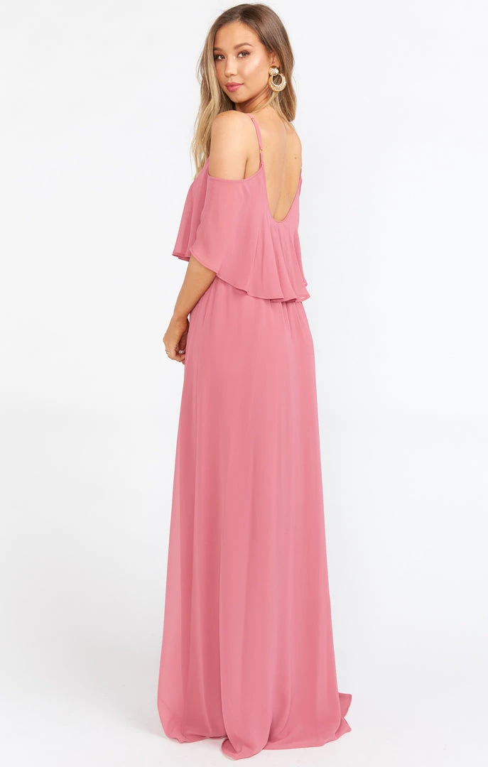 Show Me Your Mumu Caitlin Ruffle Maxi Dress ~ Sunset Rose Chiffon 5 Show Me Your Mumu Caitlin Ruffle Maxi Dress ~ Sunset Rose Chiffon