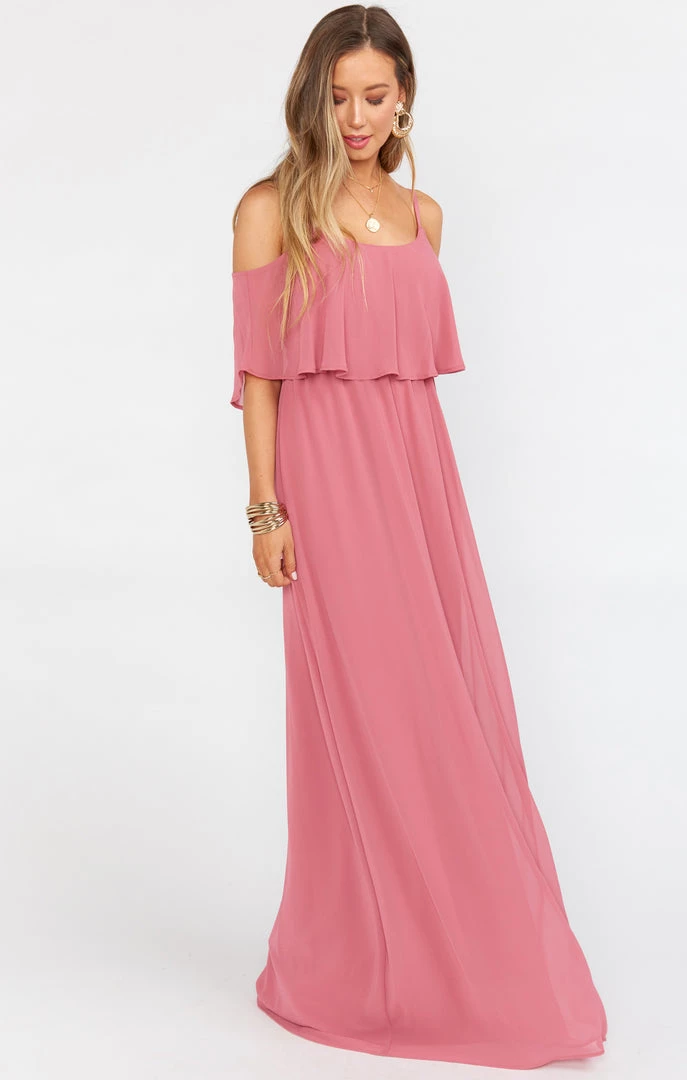 Show Me Your Mumu Caitlin Ruffle Maxi Dress ~ Sunset Rose Chiffon 7 Show Me Your Mumu Caitlin Ruffle Maxi Dress ~ Sunset Rose Chiffon