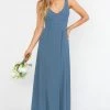 Show Me Your Mumu Jenn Maxi Dress ~ Slate Blue Chiffon