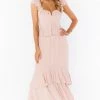 Show Me Your Mumu Reese Ruffle Dress ~ Dusty Blush Crisp Bridesmaids Dresses