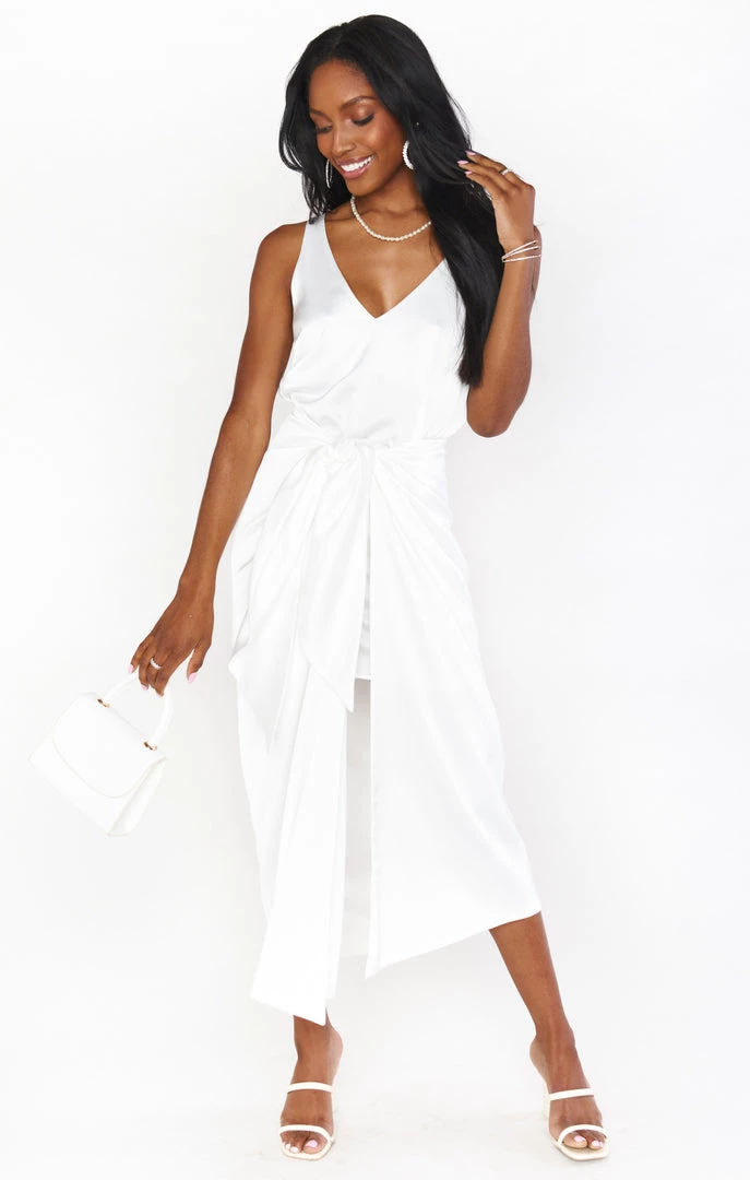 Show Me Your Mumu Hampton Wrap Dress ~ Ivory Luxe Satin 7 Show Me Your Mumu Hampton Wrap Dress ~ Ivory Luxe Satin