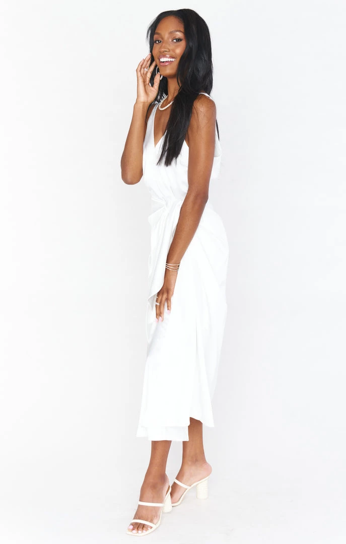 Show Me Your Mumu Hampton Wrap Dress ~ Ivory Luxe Satin 5 Show Me Your Mumu Hampton Wrap Dress ~ Ivory Luxe Satin