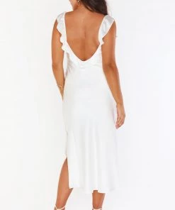 Show Me Your Mumu Serene Slip Dress ~ Ivory Luxe Satin New Mu