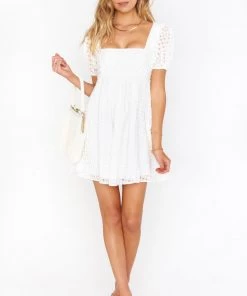 Show Me Your Mumu Smitten Babydoll Dress ~ Ivory Charmed And Checkered New Mu