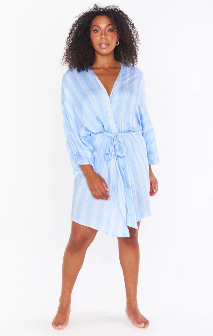Show Me Your Mumu California Kimono ~ Sidewalk Stripe Periwinkle Maternity 6 Show Me Your Mumu California Kimono ~ Sidewalk Stripe Periwinkle Maternity
