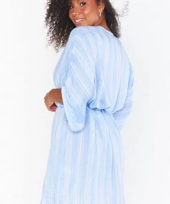 Show Me Your Mumu California Kimono ~ Sidewalk Stripe Periwinkle Maternity 11 Show Me Your Mumu California Kimono ~ Sidewalk Stripe Periwinkle Maternity