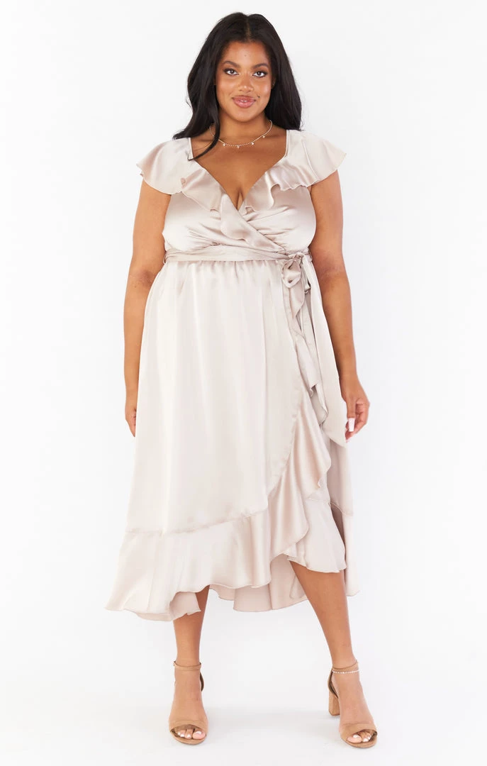 Show Me Your Mumu Samantha Ruffle Wrap Dress ~ Show Me The Ring Luxe Satin 8 Show Me Your Mumu Samantha Ruffle Wrap Dress ~ Show Me The Ring Luxe Satin
