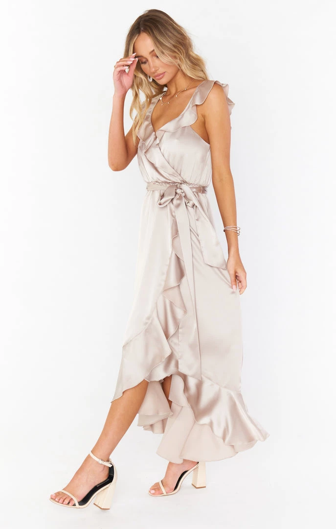 Show Me Your Mumu Samantha Ruffle Wrap Dress ~ Show Me The Ring Luxe Satin 4 Show Me Your Mumu Samantha Ruffle Wrap Dress ~ Show Me The Ring Luxe Satin