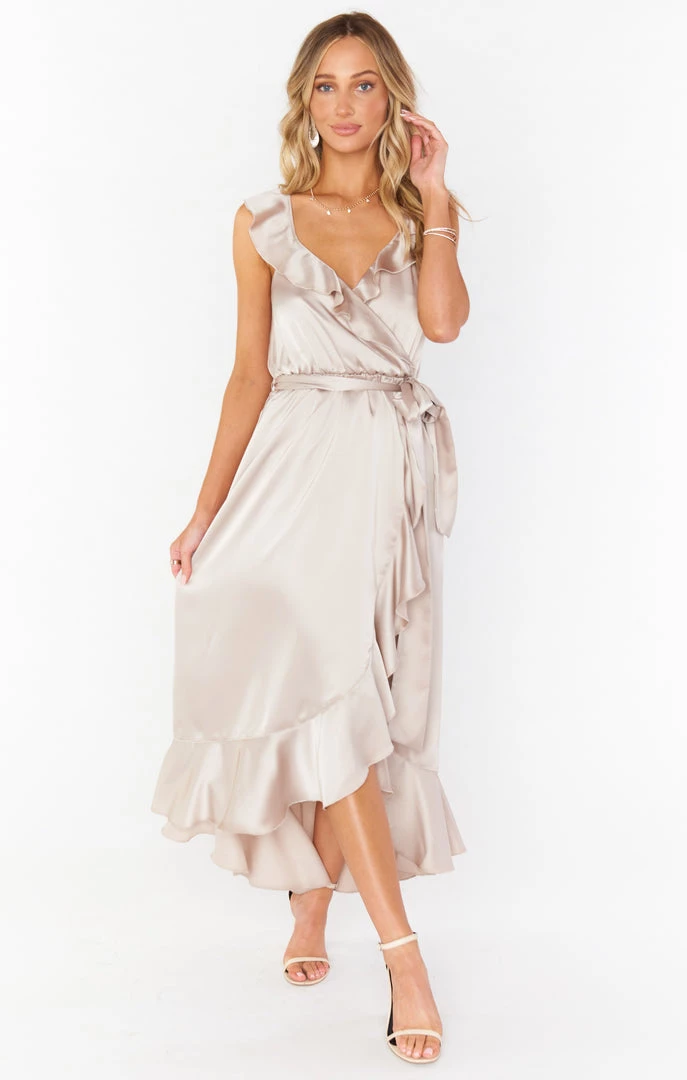 Show Me Your Mumu Samantha Ruffle Wrap Dress ~ Show Me The Ring Luxe Satin 3 Show Me Your Mumu Samantha Ruffle Wrap Dress ~ Show Me The Ring Luxe Satin