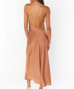 Show Me Your Mumu New Mu Jasmine Halter Midi Dress ~ Copper Luxe Satin 9 Show Me Your Mumu New Mu Jasmine Halter Midi Dress ~ Copper Luxe Satin