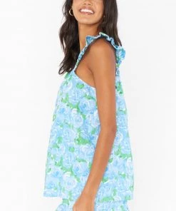 Show Me Your Mumu New Mu Wake Up PJ Set ~ Something Blue Floral