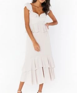 Show Me Your Mumu Reese Ruffle Dress ~ Show Me The Ring Crisp