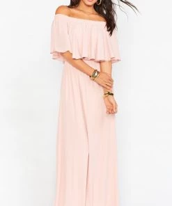 Show Me Your Mumu Maternity Hacienda Maxi Dress ~ Dusty Blush Crisp
