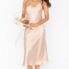 Show Me Your Mumu Verona Cowl Dress ~ Champagne Luxe Satin