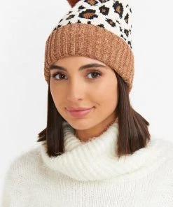 Show Me Your Mumu Annelise Pom Pom Beanie ~ Leopard