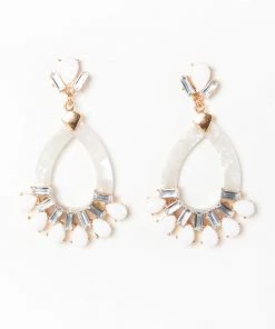 Show Me Your Mumu Accessories Bethany Drop Earrings ~ White