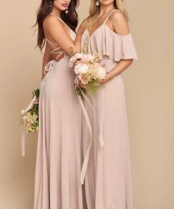 Show Me Your Mumu Godshaw Goddess Gown ~ Dancing Queen Shine Blush Bridesmaids Dresses