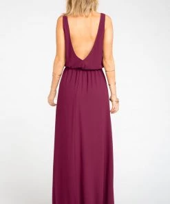 Show Me Your Mumu Bridesmaids Dresses Kendall Maxi Dress ~ Merlot Chiffon