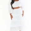 Show Me Your Mumu Full Swing Skirt ~ White Crinkle