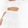 Show Me Your Mumu Keepsake Crop Top ~ White Crinkle New Mu