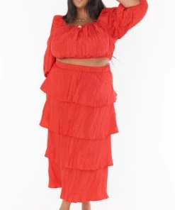 Show Me Your Mumu Full Swing Skirt ~ Candy Red