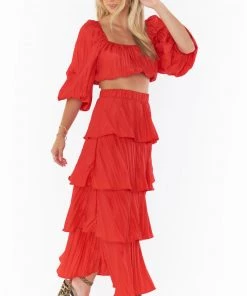 Show Me Your Mumu Full Swing Skirt ~ Candy Red