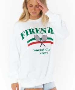 Show Me Your Mumu Italy Sweatshirt ~ Firenze Social Club Graphic New Mu