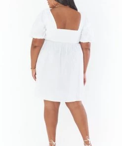 Show Me Your Mumu New Mu Amore Dress ~ White Poplin
