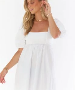 Show Me Your Mumu New Mu Amore Dress ~ White Poplin