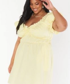 Show Me Your Mumu Leigh Mini Dress ~ Yellow Duckie Stripe New Mu