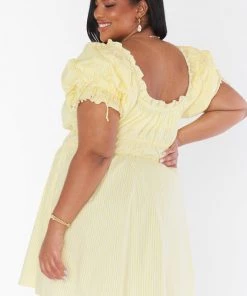 Show Me Your Mumu Leigh Mini Dress ~ Yellow Duckie Stripe New Mu