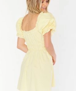 Show Me Your Mumu Leigh Mini Dress ~ Yellow Duckie Stripe New Mu