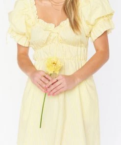 Show Me Your Mumu Leigh Mini Dress ~ Yellow Duckie Stripe New Mu