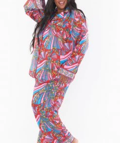 Show Me Your Mumu Classic PJ Set ~ Positano Paisley Satin