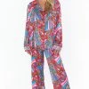 Show Me Your Mumu Classic PJ Set ~ Positano Paisley Satin 2 Show Me Your Mumu Classic PJ Set ~ Positano Paisley Satin