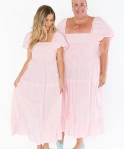 Show Me Your Mumu Afternoon Tea Dress ~ Pink Sunday Stripe