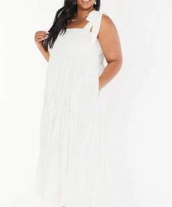 Show Me Your Mumu Sabrina Maxi Dress ~ White Basket Stripe